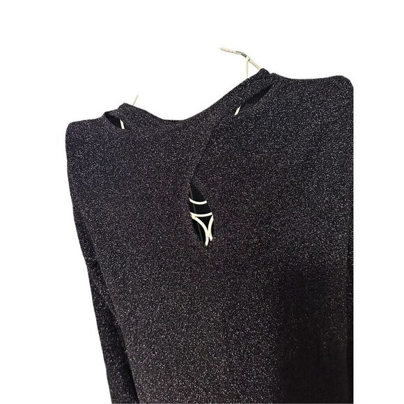 NEW WITH TAGS Beautiful Ciara Sun Woo Long Slv Top Womens Black W/sparkle Top W - Picture 7 of 11